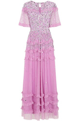 Lydia Sequin Maxi Dress - Pink